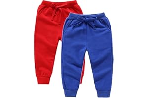 DCUTERQ Pantalones Deportivos para Niños Niñas Pantalón Largos Elástico Cintura Pantalones de Chándal Joggers Algodón para Bebé 1-8 Años