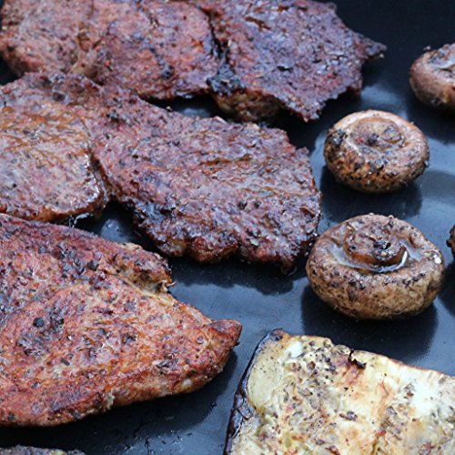 Premium Grillmatten (3er Set) bis 300°C – inklusive Backpinsel – aus hochwertigem Silikon mit Teflon Antihaftbeschichtung – Grillmatte in XXL-Größe 50x40cm – 0,25mm dick – geeignet für jede Art von Grill & Backofen - 5