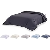 Todocama Microfibre Duvet Cover for Extra Soft Touch Duvet (Dark Grey - Bed 160/180-240 x 220 cm).