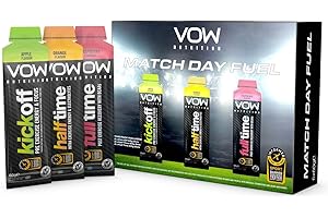 VOW NUTRITION Match Day Fuel | 6 x 60g Sachet Pack of Energy Gels, Kick Off Focus, Half Time Hydration, Full Time Recovery, Informed Sports Approved