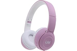 LOUISE & MANN Louise&Mann Cuffie Bluetooth On Ear, Cuffie Bluetooth Wireless con Hi-Fi Stereo, Cuffie con Microfono Incorporato, Bassi Profondi e Modalità Cavo, Cuffie Pieghevoli per Viaggio/Ufficio/PC