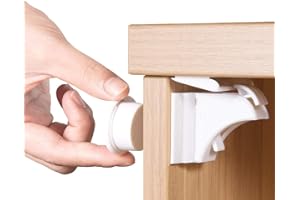 Norjews Baby Sicherheit Magnetisches Schrankschloss(20 Schlösser + 3 Schlüssel) | zum Kindersicherung Schloss für Schränke und Schubladen | Unsichtbare | Klebeband | Ohne Bohren oder Werkzeug