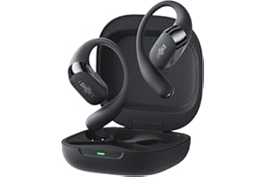 SHOKZ NEW OpenFit 2+ Cuffie Open-Ear con Audio Dolby, Auricolari Comodi con Ganci Morbidi, 48H di Riproduzione, Resistenza all’Acqua IP55, Ricarica Rapida USB-C e Wireless, Custodia Inclusa, Nero