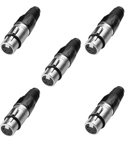 4 pezzi Hifi XLR spine connettori XLR maschio e femmina placcati rodio