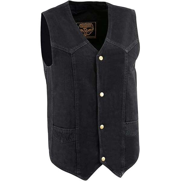 Daniel Smart S To 9XL Biker Vest For Men V-Shaped Neck - View #9