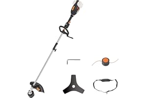 WORX Nitro WG186E.92 Akku Sense Rasentrimmer & Freischneider 40V (2x20V) - leistungsstarker bürstenloser Motor - Diverse Aufsätze - schneller Fadenwechsel - 38cm SchnittkreisØ - ohne Akku & Ladegerät