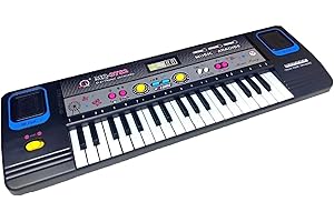 PEBBLE HUG Keyboard Piano 37 Keys Microphone, Hand-Eye Coordination, Interactive Play, Lightweight And Portable Design, Ideal For Home, School, Travel, Battery Operated