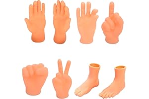 YHUIKXIN 24 Stück Mini Hände Kleine Hände Fingerpuppen Tiny Hands Füße Set für Haustierpartys und Halloween Tricks