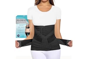 MAMODY 3 in 1 Postpartum Gürtel für Damen, Bauchgurt Nach Geburt, Rückbildungsgürtel Nach Geburt, Bauchgurt Nach Op, Postpartum Belly Wrap, Bauchbandage (Schwarz, XL)