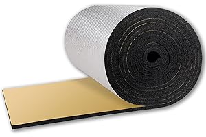 MFLCBK Aislante Térmico Acústico Vehículo Insonorizante Aislamiento Sonoro para Aislamiento de Cajas de Persianas Radiadores Paredes Vehículos Techos Garajes(Size:10mm Thick(1x10m))