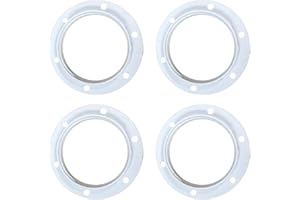 HALOTEC | Pack de 4 arandelas blancas para portalámparas E27 | Aros de sujeción en termoplástico para pantallas de lámpara | Compatibles con casquillos rosca E27 estándar