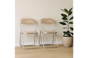 DMORA Juego de Seis sillas Plegables, Color Arena, Medidas 43 x 47 x 78 cm