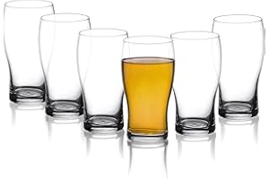 Amisglass Bicchieri da Birra, Set 6 Pezzi Boccale di Birra in Vetro Cristallo Premium, 100% Senza Piombo - 600 ml