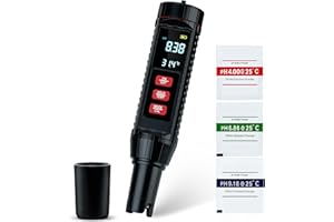 Tolesum 7 in 1 Misuratore pH TDS EC OPR S.G Salinità e Temperatura,Tester Qualità pH Acqua per Acqua Potabile,Piscina,Piscina,Acquario con Funzione ATC