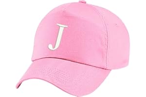 4sold New Casquette de Baseball Cap BRODÉ Letter A Z Garçon Fille Enfants Chapeau Bonnet Unisexe Rose (J)