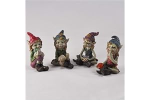 ANNIVERSARY GIFTS Pixie Small Children Set of 4 Garden Magic Decor Indoor Outdoor Fairy Gift H6cm