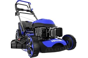 DENQBAR DQ-R51 Tondeuse à gazon essence 4,4 kW (6 CV), Fonction 7 en 1, Largeur lame de coupe 51 cm, Réglage de hauteur de coupe, Roues motrices GT, Raccord tuyau d'eau