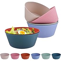 Set Ciotole Infrangibili Vegena Set 15 Ciotole Per Cereali In Plastica - 700 Ml Infrangibili E Multicolori | Per Insalate E Pasta Ciotole Plastica Vegena