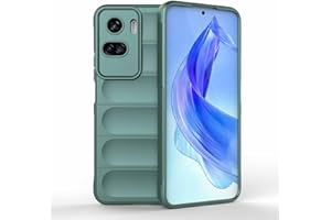 WBWONE Funda para Honor 90 Lite, [Flocado de Fibra Incorporado][Bolsa de Aire Sigilosa] Carcasa Protectora Suave TPU Resistente a los Arañazos. Gris