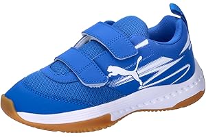 PUMA Unisex Youth VARION II V JR Indoor Court Shoe, PUMA Team Royal-PUMA White-Gum, 10 UK Child