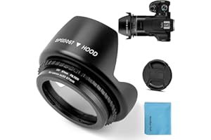 FOTOVER Anillo adaptador de filtro de metal de 67 mm para Canon PowerShot SX30 IS/SX40 HS/SX50 HS SX70HS de repuesto de cámara digital Canon FA-DC67A adaptador de filtro tulipán flor parasol filtro UV