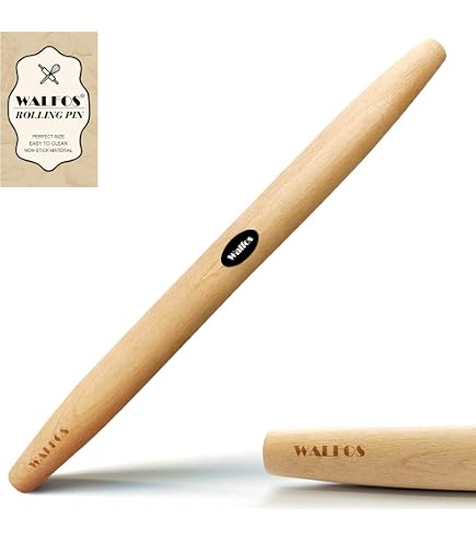 Rouleau à Pâtisserie En Hêtre 23cm - Pour Pâte Pizza, Biscuits, Fondant - Naturel Et Facile à Nettoyer