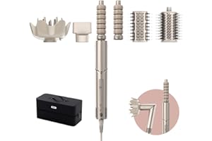 Shark FlexStyle 5-in-1 Air Styler & Hair Dryer with Auto-Wrap Curlers, Paddle Brush, Oval Brush, Concentrator and Diffuser, Storage Case, No Heat Damage, Stone HD446SLUK