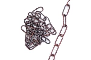 PROMETEO ELECTRONICS 1mt catena ritorta bronzo per lampadario Filo 3,5mm Maglia 45x20mm