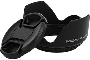 Impulsfoto Sonnenblende Universal 58mm z.B kompatibel mit Sigma 70-300mm / F4,0-5,6 DG APO Makro + Pro Lens Cap 58mm (Schnappdeckel)