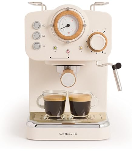 CREATE/COFFEE GRINDER STUDIO PRO/Kaffeemühle mit Behälter Cremweiß/Fassungsvermögen bis zu 150g, 38 Mahlstufen, Sicherheitssystem, 200W