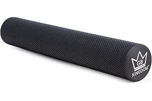 Kingdom GB Rullo in schiuma EVA per fitness, equilibrio, allenamento, esercizi, per automassaggio e sollievo dalla tensione muscolare, massaggiatore per schiena, gambe, palestra, pilates, yoga, 90 cm,