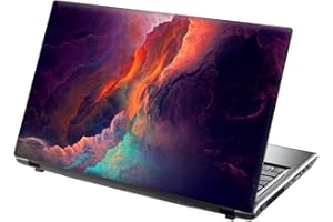 15.6 INCH TAYLORHE SKINS TaylorHe 15.6 inch 15 inch Laptop Skin Vinyl Decal with Colorful Patterns and Leather Effect Laminate MADE IN BRITAIN Colouful Clouds