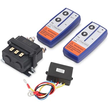 Keenso 12V Winde Controller, Kabelgebundene Windensteuerung Winden-Fernbedienungsgriff Druckknopf-Stil für Spill 1500lb 2000lb 3500lb 4000lb 5000lb Andere Teile ATV/UTV-Ersatzteile
