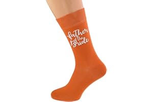 GTR - SOCKS Burnt Orange Wedding Script Design Socks UK Adult 5-12 in Various Roles