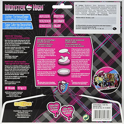 Dekoback Tortenaufleger Monster High 1, 1er Pack (1 x 55 g) - 3