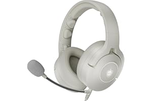 YOTMS Auriculares Gaming, Cascos Gaming para PS5, PS4, PC, Q9 2-IN-1 Auriculares inalámbricos Bluetooth Over-Ear con micrófono, para Switch Teléfono Portátil Mac (Blanco)