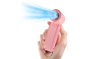 MERTTURM Uppladdningsbar Handhållen Bärbar Fläkt, 17400 RPM Kraftfull Turbofläkt med Krok, 3000mAh Personlig Mini Fickfläkt m