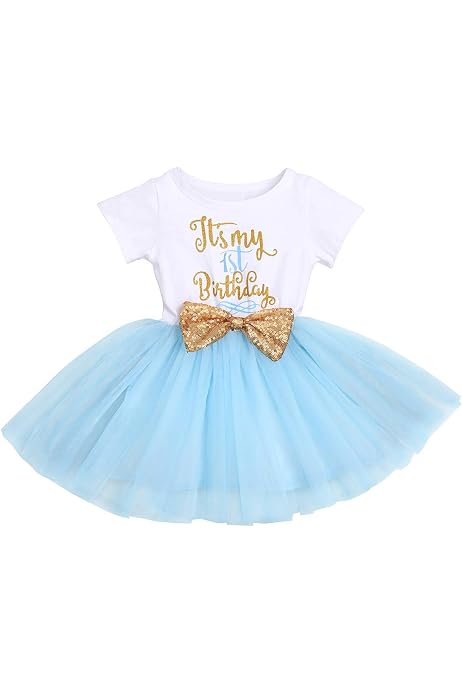FYMNSI Tutù da bambina per il primo compleanno, per