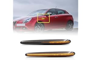 njssjd Clignotants latéraux à LED dynamiques pour 2010-2020 Alfa Romeo Giulietta hayon Type 940 clignotant latéral séquentiel lampe répétiteur lentille fumée