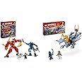 LEGO NINJAGO Kai’s Elemental Fire Mech, Action Figure Building Set & NINJAGO Young Dragon Riyu Toy, Dragons Rising Playset for 6 Plus Year Old Boys, Girls & Kids, Includes 3 Ninja