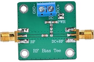 Aramox Bias Tee Fit per amplificatore a banda larga con antenna attiva, 10-6000MHz RF Microwave HF Bias Tee DC Bias Power Supply