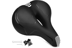VOTUKU Selle Velo Gel Confortable, Selle de Vélo avec Fonction d'Amortisseur, Accessoire Velo Selle Velo Confortable pour VTT Vélos/Velo Electrique/Route vélos/Ville