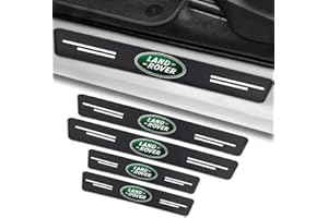 BIGROUP 4 pièces Protecteur de seuil de Voiture pour Land Rover Range Rover Defender Discovery Freelander, Protection des marches de Porte, Autocollant de seuil en Fibre de Carbone Anti-Rayure