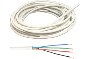 Lumonic 4x 0,34mm² Cavo di controllo LED bianco 200m I Cavo a 4 conduttori con guaina flessibile I Cavo di controllo schermato, prolunga LiYY, cavo di