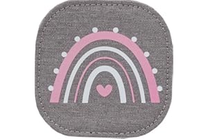 ‎JP JOURNEY Klett Patch Zubehör für JP Journey Taschen für Toniebox, auch Kompatibel mit Schulranzen, 8 x 8 cm (1 Stück Regenbogen)