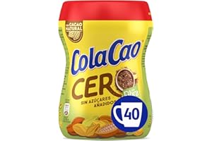 ColaCao, Cacao Soluble Natural con 0% Azúcares Añadidos con Fibra - 300g