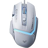 Aula S12 Pro 12800 DPI 8 Tuşlu Makrolu Kablolu Optik Gaming Oyuncu Mouse Beyaz