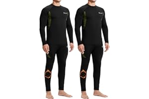 romision Thermounterwäsche Herren Funktionsunterwäsche Skiunterwäsche Atmungsaktiv Thermoaktiv Innenfleece Weich Thermo Unterwäsche 1/2er Set