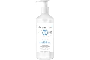 OCEAN FREE 70% Alcohol Hand Sanitiser Gel - 500ml Pump Bottle - Certified Surgical/Medical Grade - Made in the UK (Single)