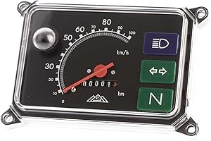 MZA Gerätekombination - Tacho - Kombiinstrument - komplett mit 12V-Beleuchtung, Skale schwarz - 100 km/h - SR50, SR80